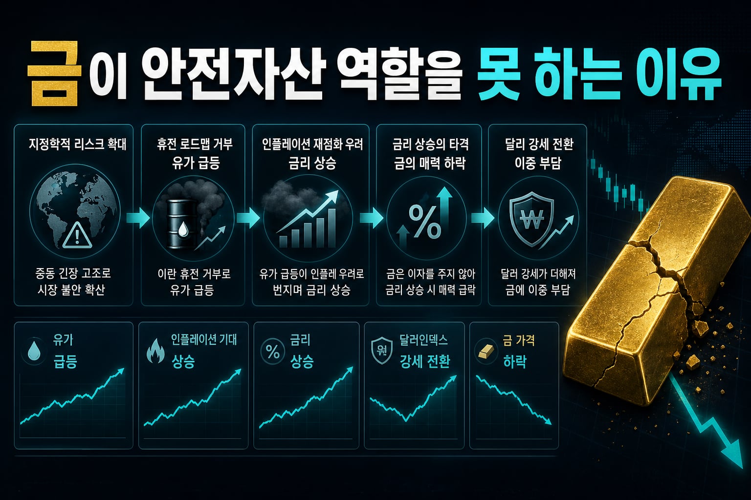 금이 안전자산 역할을 못 하는 이유