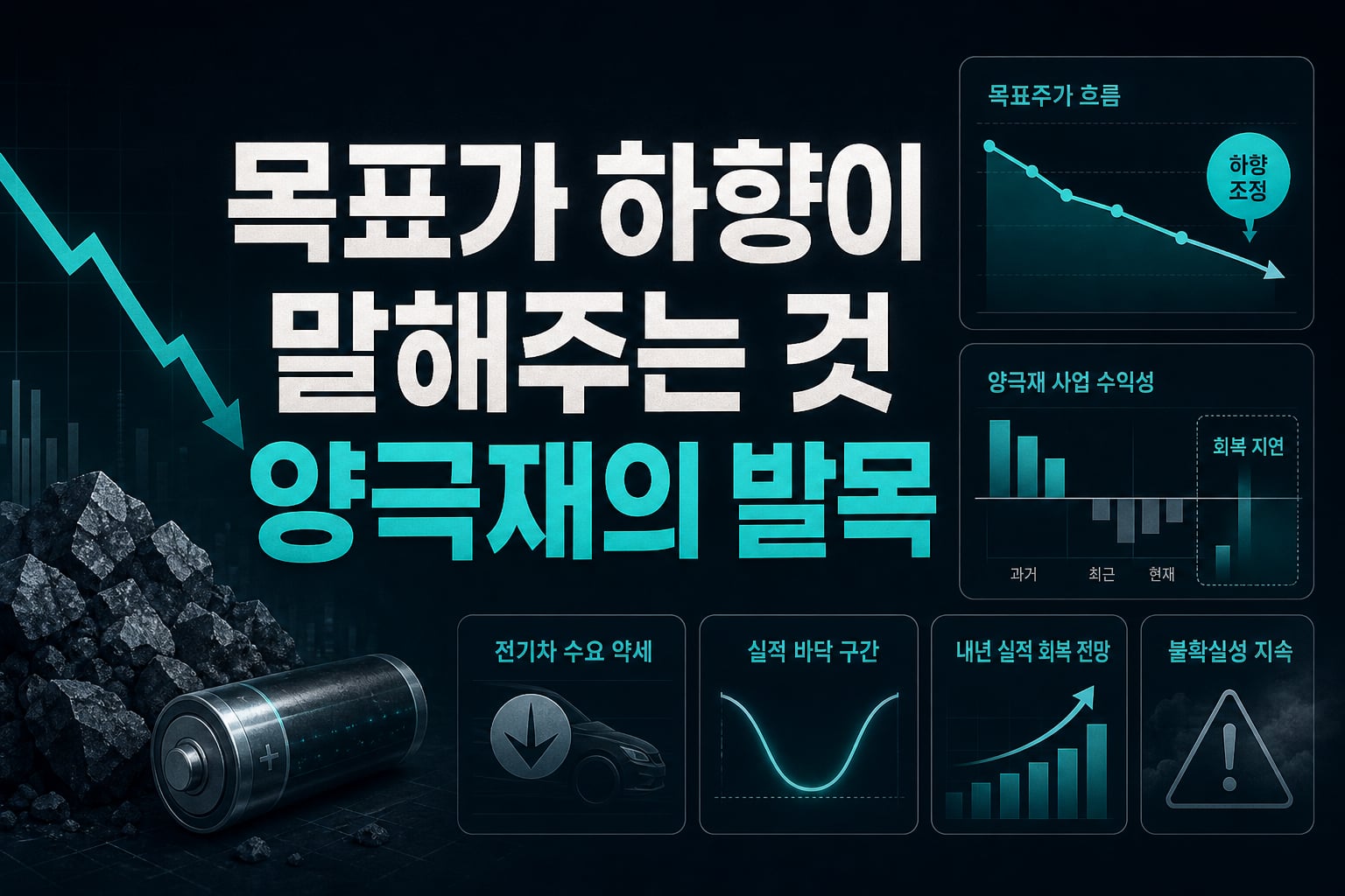 목표가 하향이 말해주는 것, 양극재의 발목