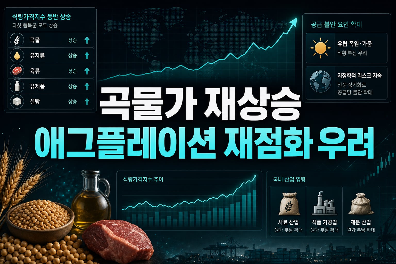 곡물가 재상승, 애그플레이션 재점화 우려