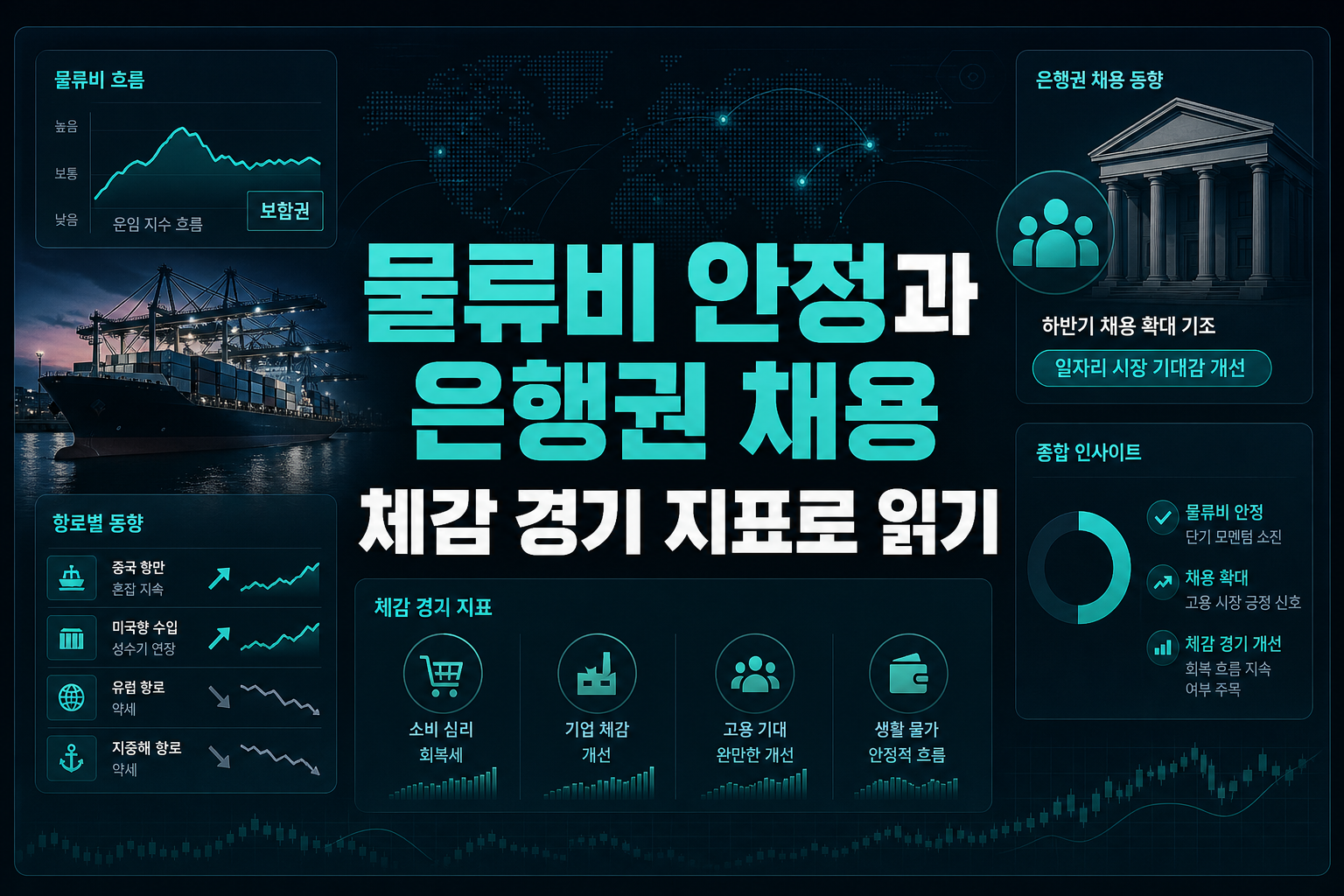 물류비 안정과 은행권 채용, 체감 경기 지표로 읽기