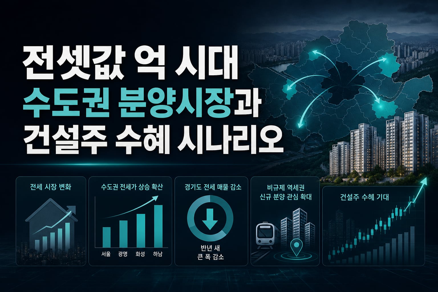 전셋값 7억 시대, 수도권 분양시장과 건설주 수혜 시나리오