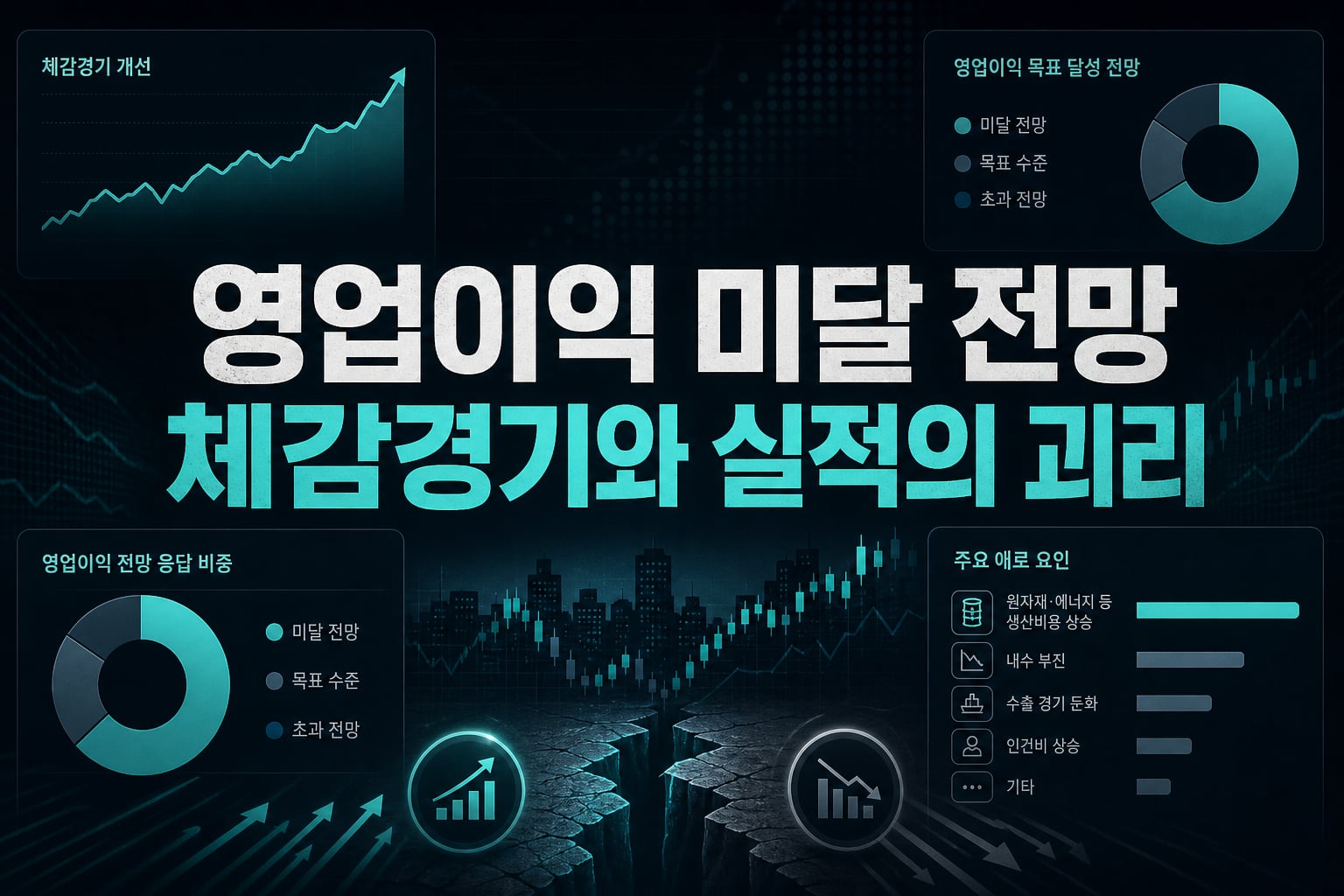 영업이익 60% 미달 전망, 체감경기와 실적의 괴리