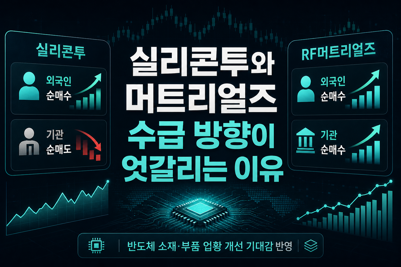 실리콘투와 RF머트리얼즈, 수급 방향이 엇갈리는 이유