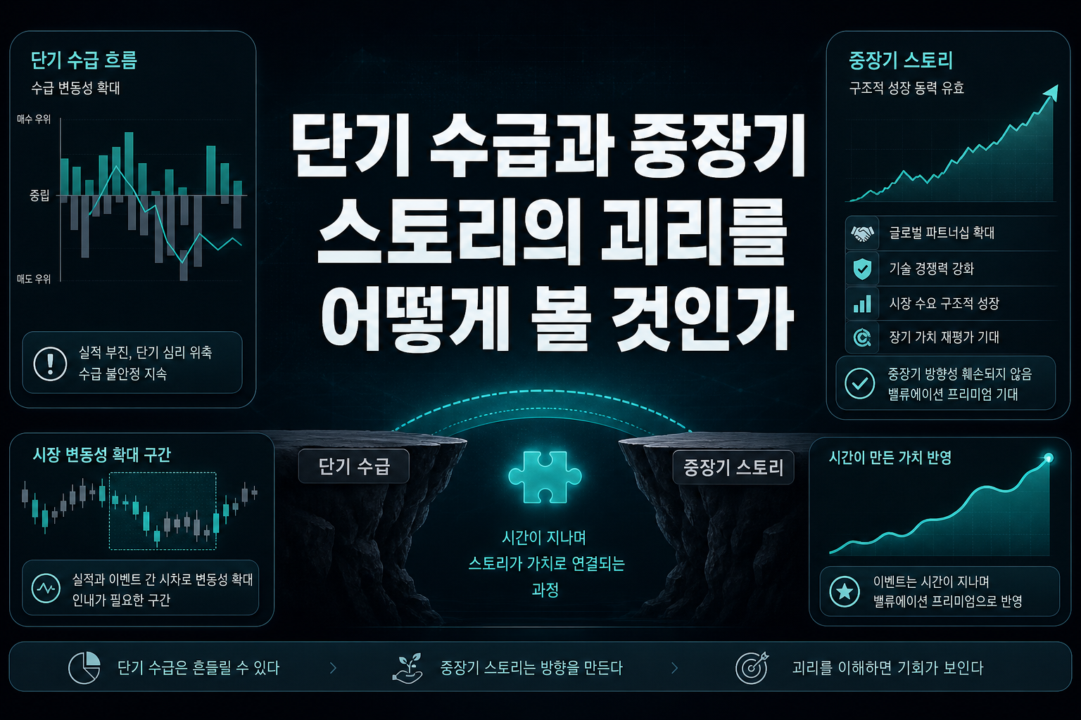 단기 수급과 중장기 스토리의 괴리를 어떻게 볼 것인가