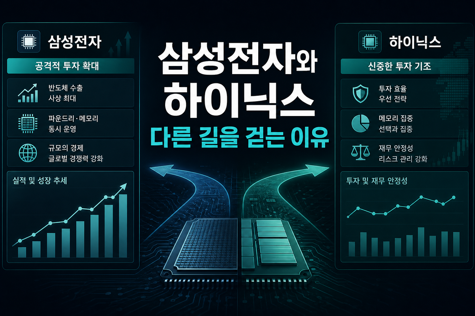 삼성전자와 SK하이닉스, 다른 길을 걷는 이유