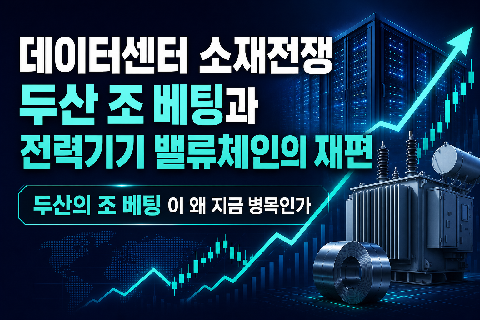 AI 데이터센터 소재전쟁, 두산 1조 베팅과 전력기기 밸류체인의 재편