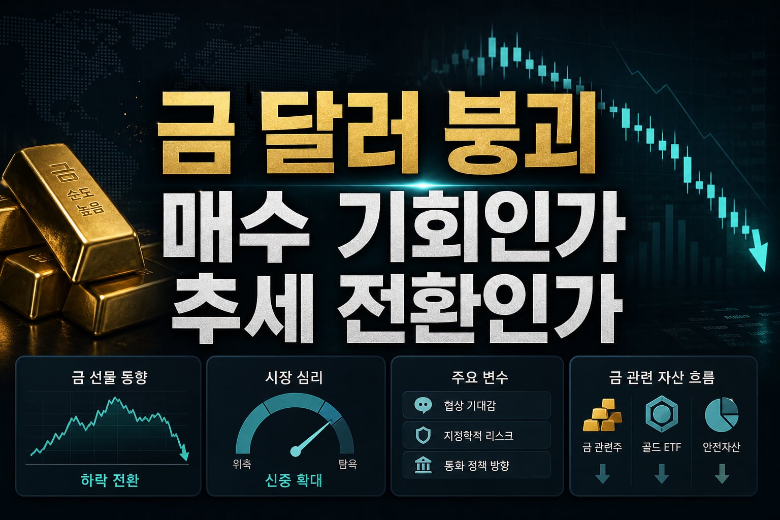 금 4400달러 붕괴, 매수 기회인가 추세 전환인가