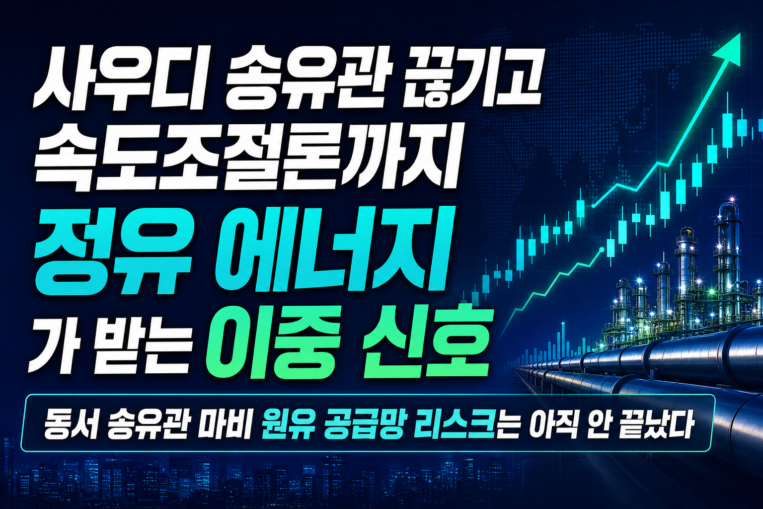 사우디 송유관 끊기고 AI 속도조절론까지, 정유·에너지株가 받는 이중 신호