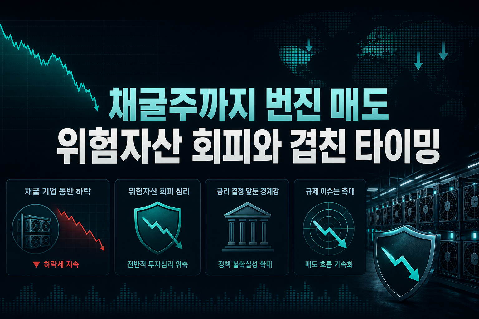 채굴주까지 번진 매도, 위험자산 회피와 겹친 타이밍
