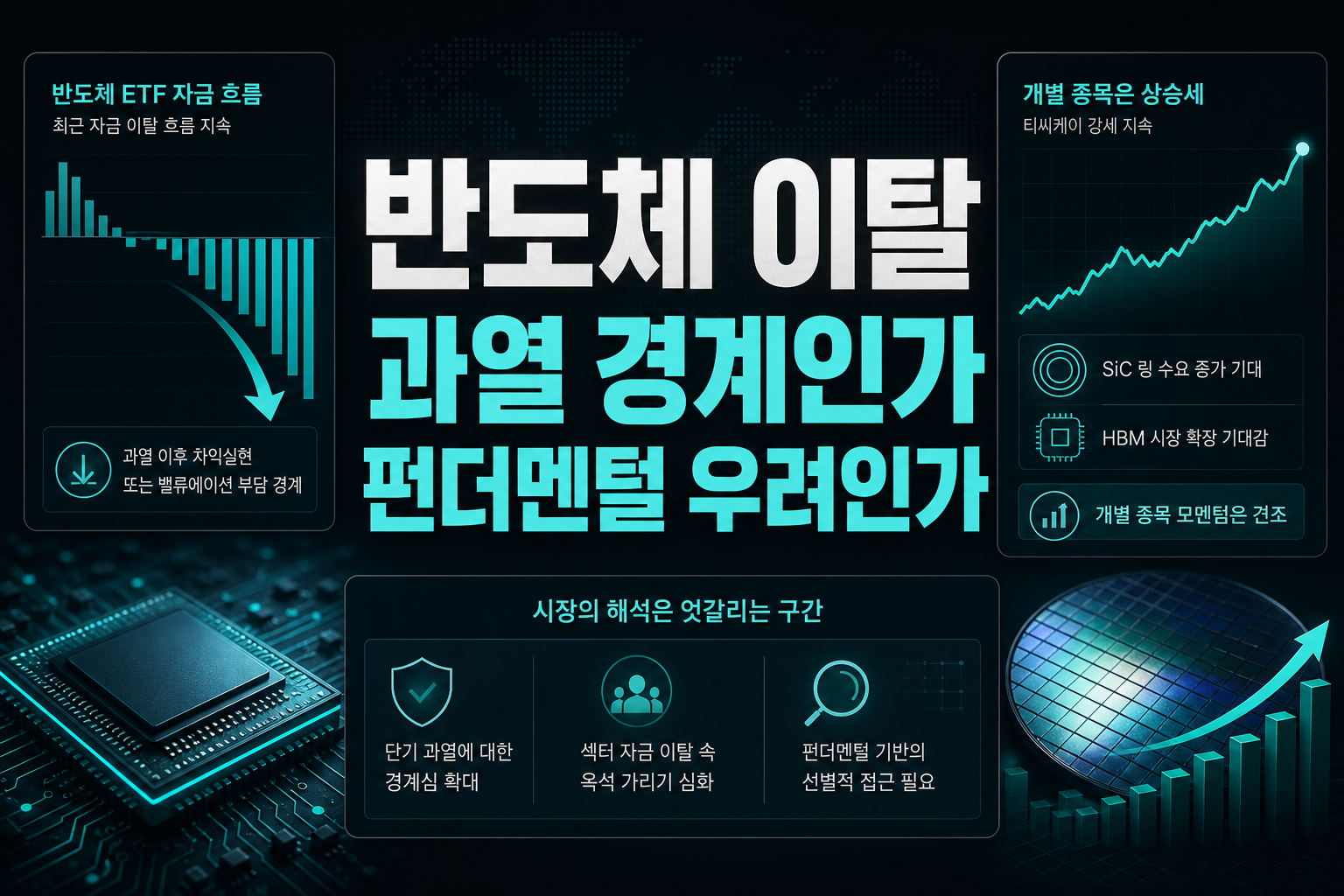반도체 ETF 이탈, 과열 경계인가 펀더멘털 우려인가