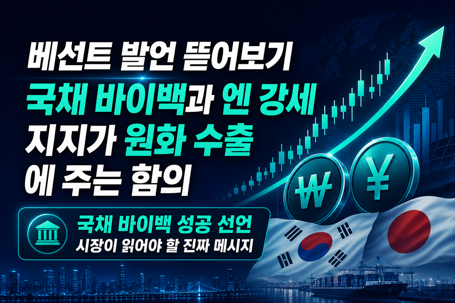 베선트 발언 뜯어보기, 국채 바이백과 엔 강세 지지가 원화·수출株에 주는 함의