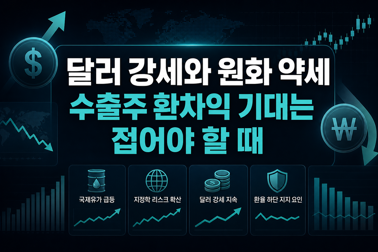 달러 강세와 원화 약세, 수출주 환차익 기대는 접어야 할 때