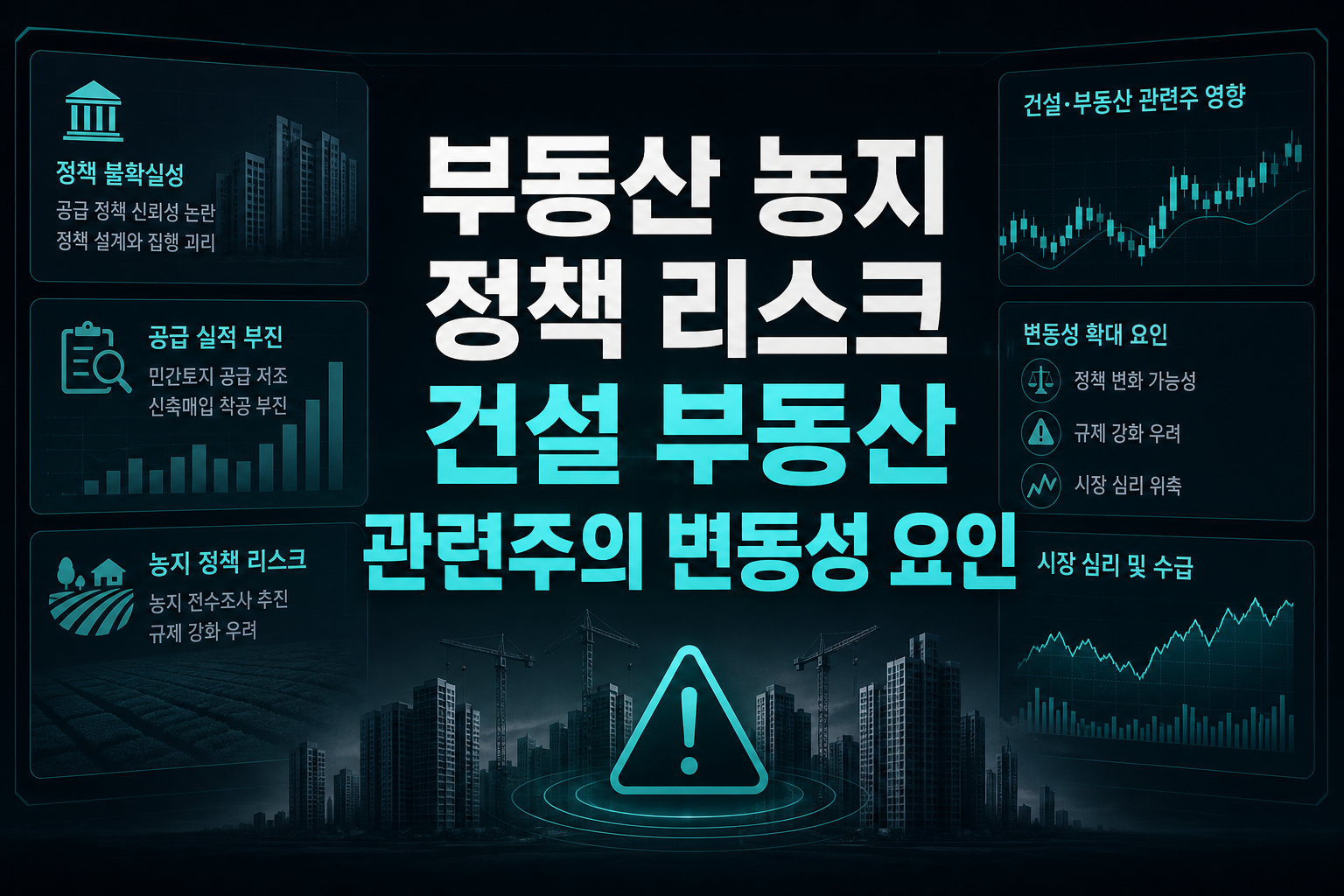 부동산·농지 정책 리스크, 건설·부동산 관련주의 변동성 요인