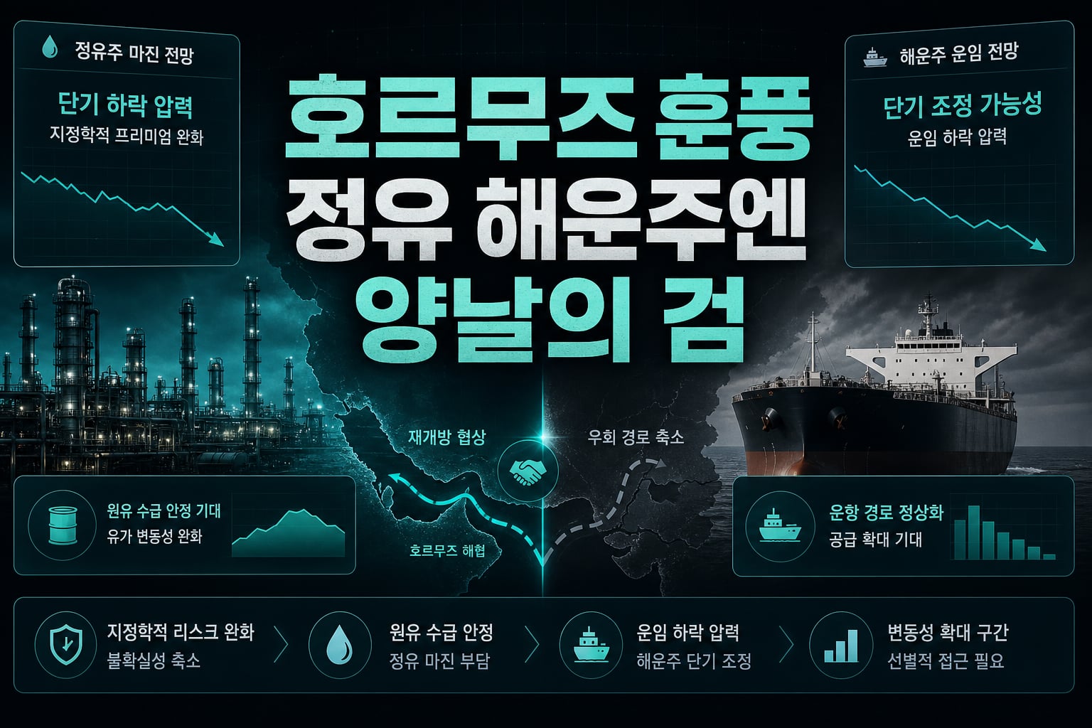 호르무즈 훈풍, 정유·해운주엔 양날의 검