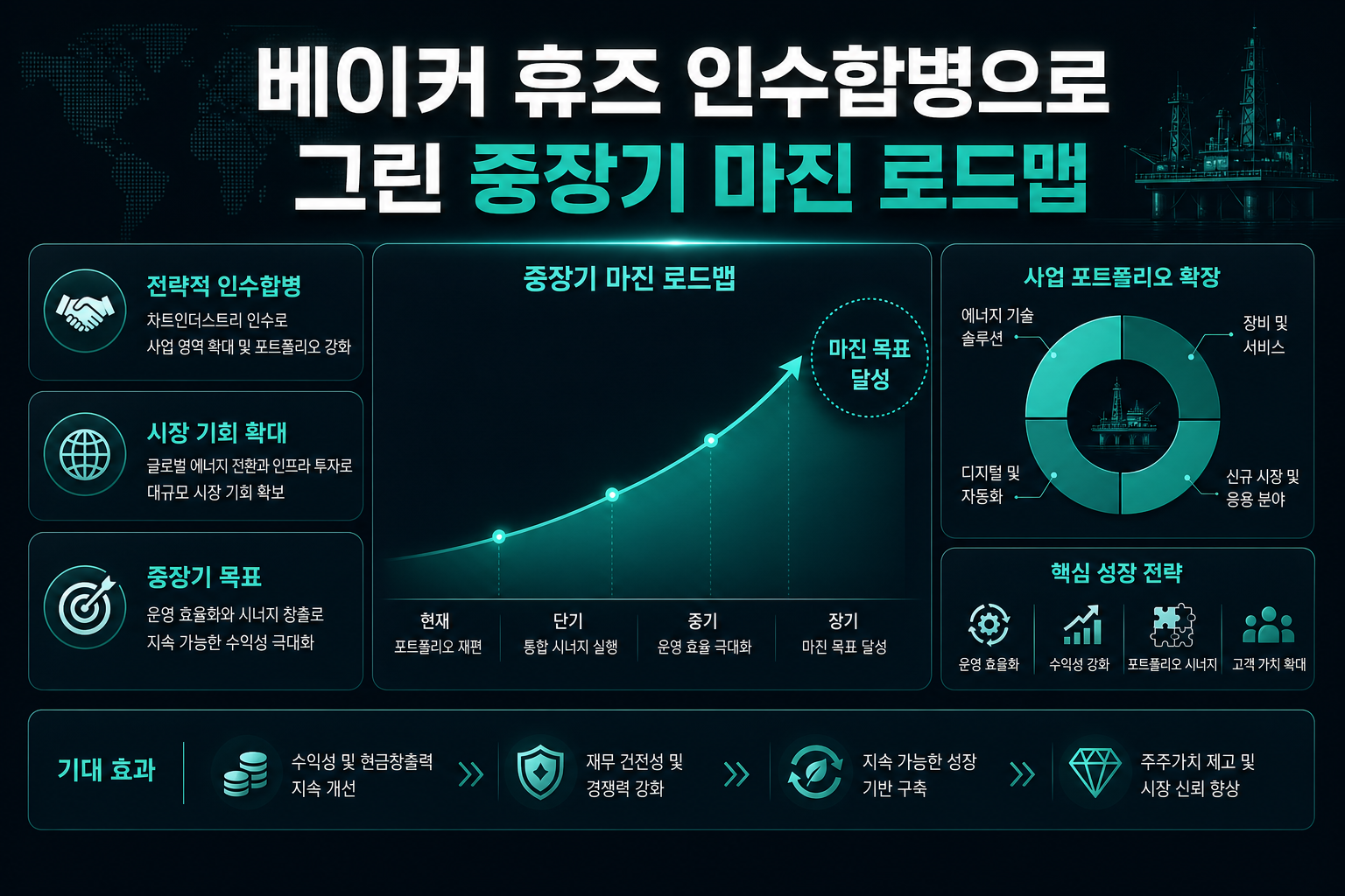 베이커 휴즈, 인수합병으로 그린 중장기 마진 로드맵