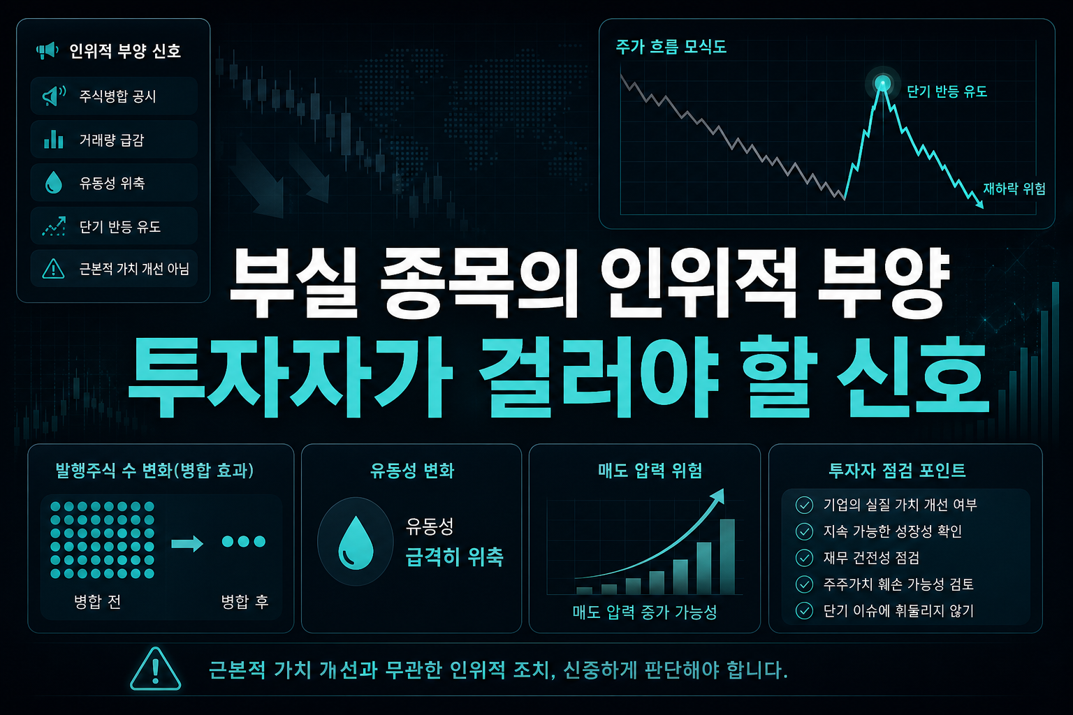 부실 종목의 인위적 부양, 투자자가 걸러야 할 신호