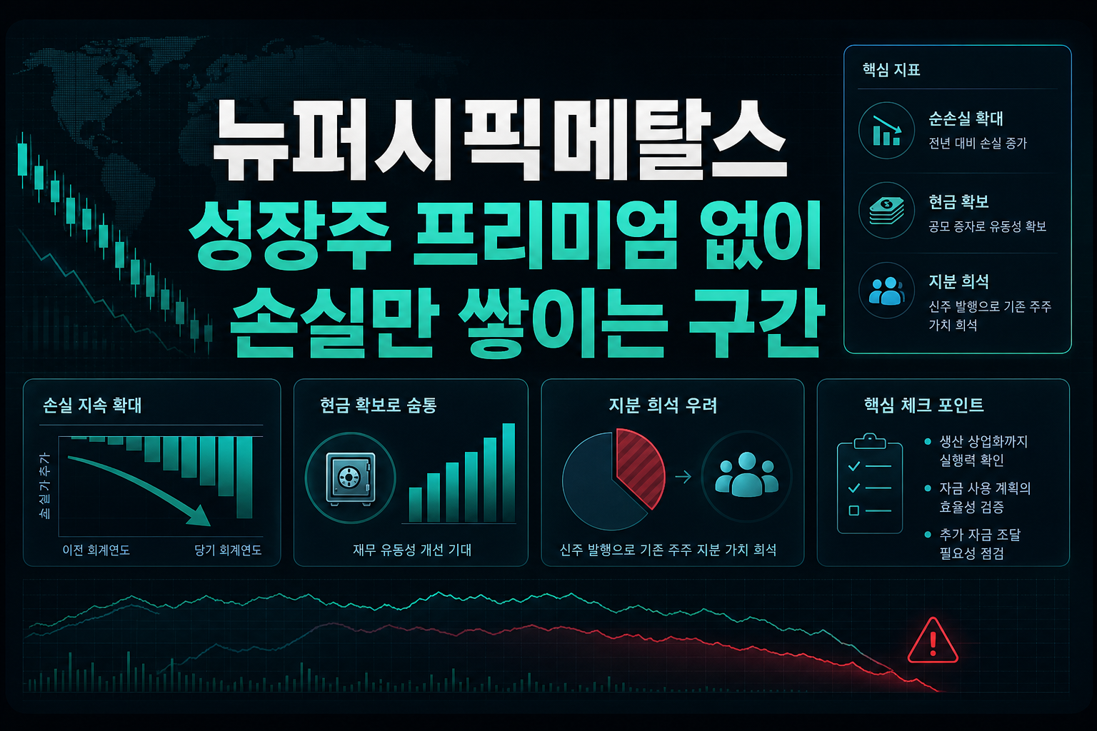 뉴퍼시픽메탈스, 성장주 프리미엄 없이 손실만 쌓이는 구간
