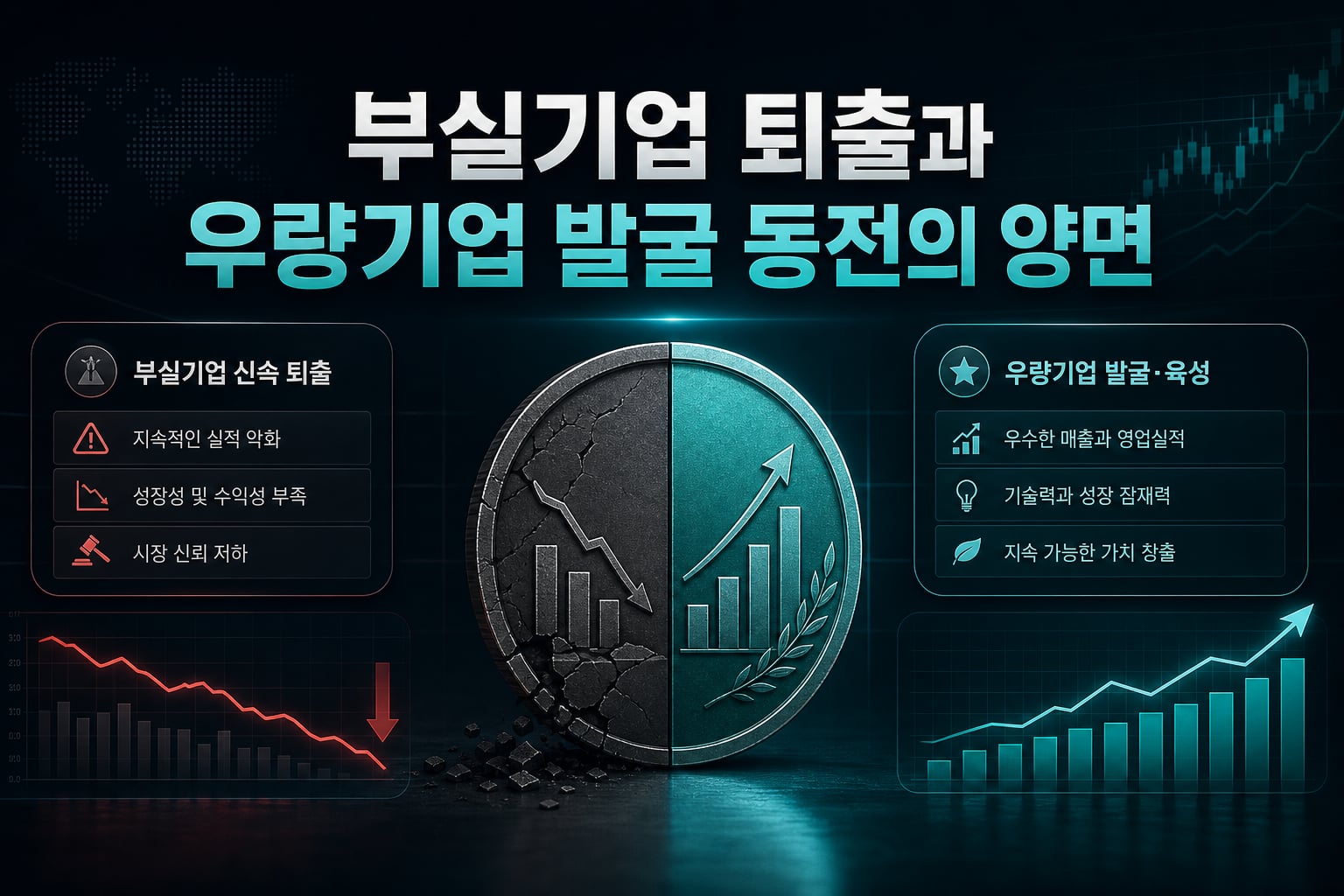 부실기업 퇴출과 우량기업 발굴, 동전의 양면