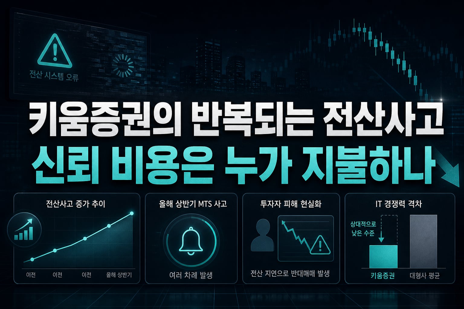 키움증권의 반복되는 전산사고, 신뢰 비용은 누가 지불하나