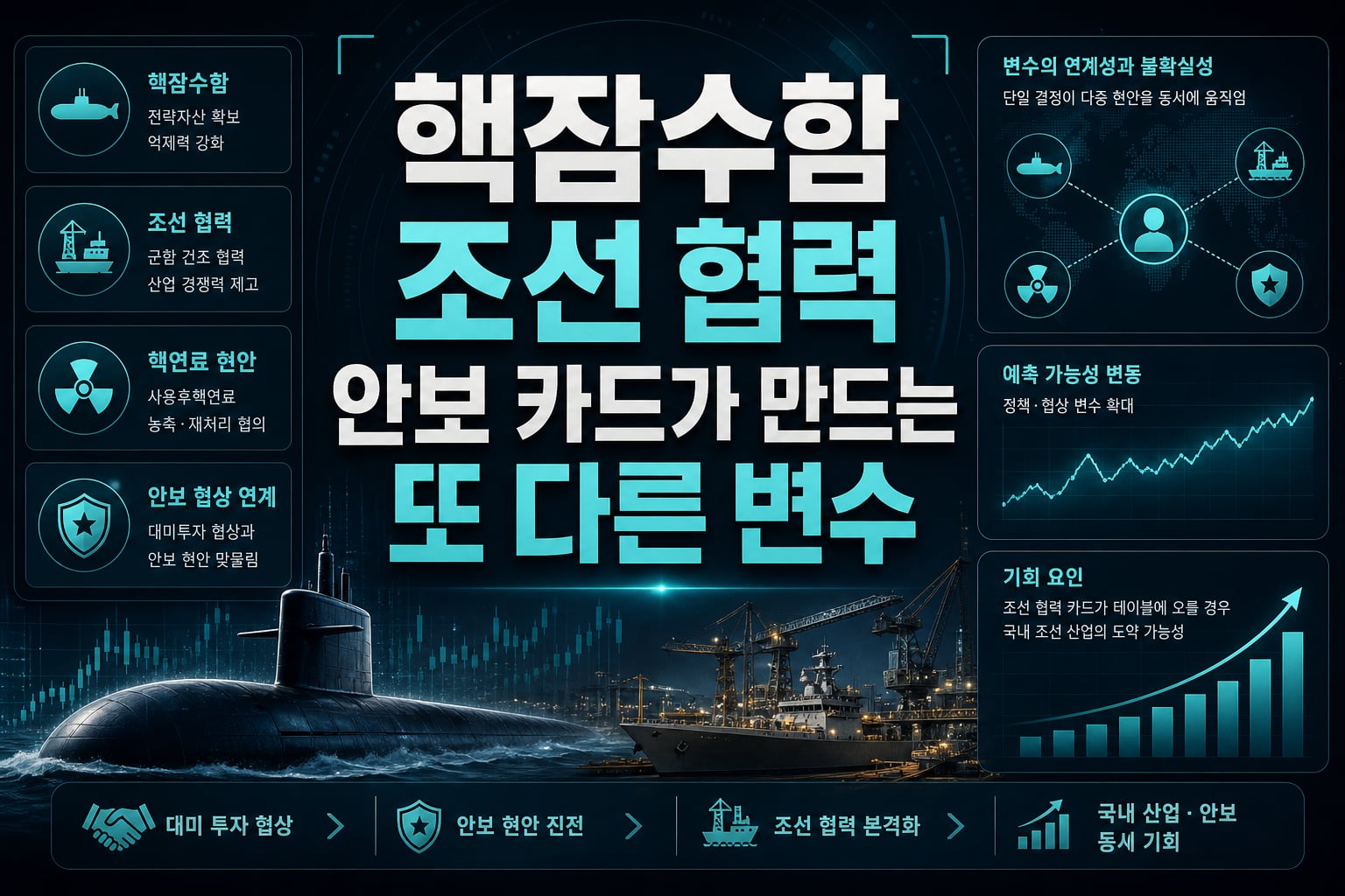 핵잠수함, 조선 협력, 안보 카드가 만드는 또 다른 변수