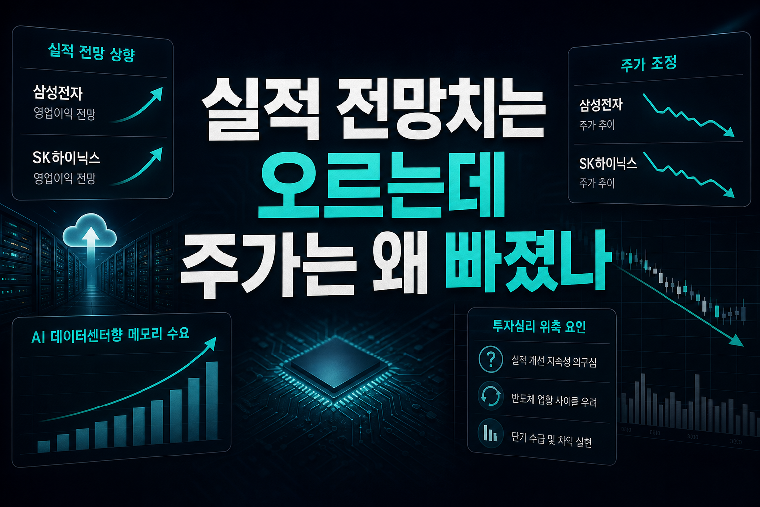 실적 전망치는 오르는데 주가는 왜 빠졌나