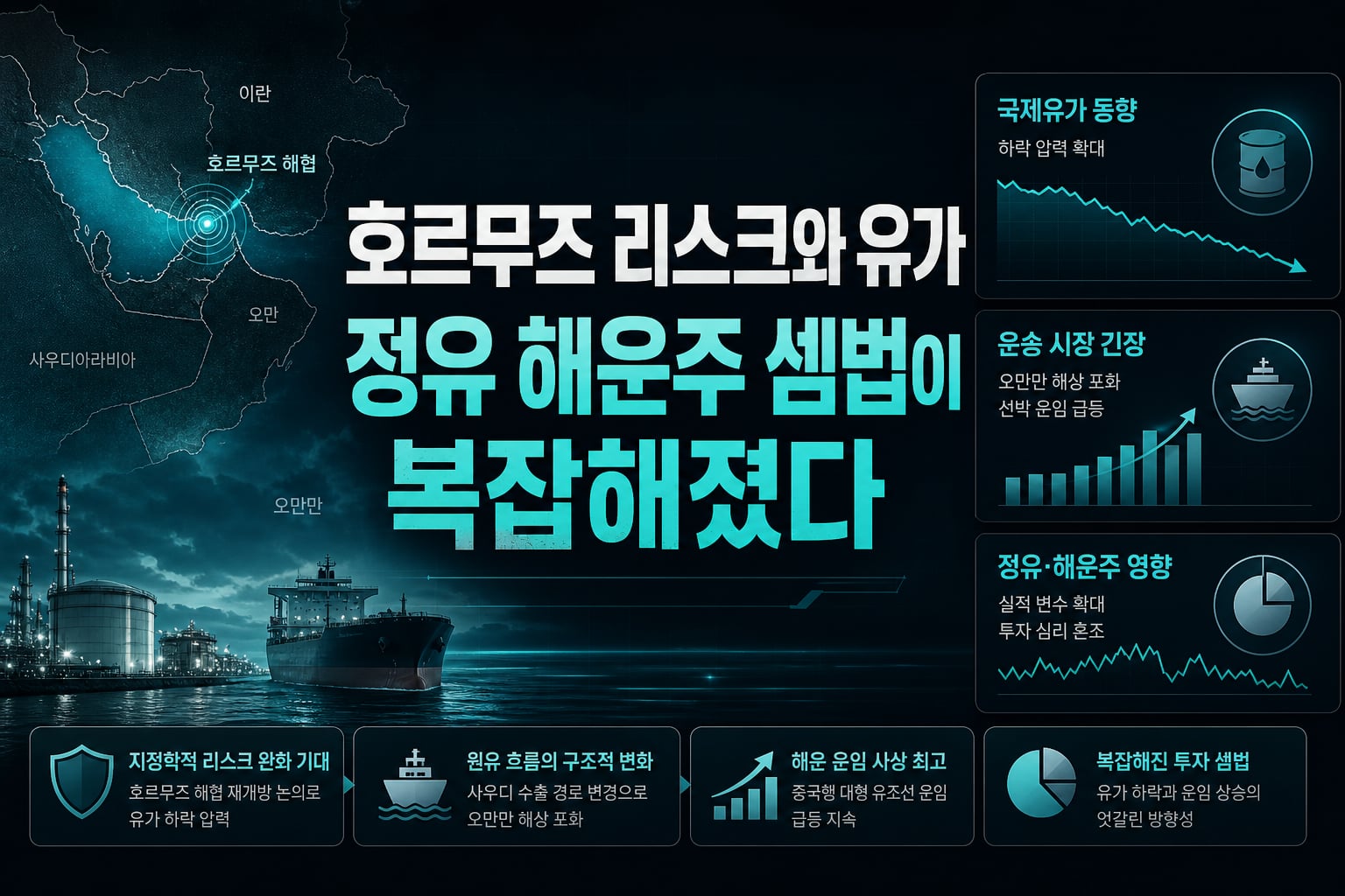 호르무즈 리스크와 유가, 정유·해운주 셈법이 복잡해졌다