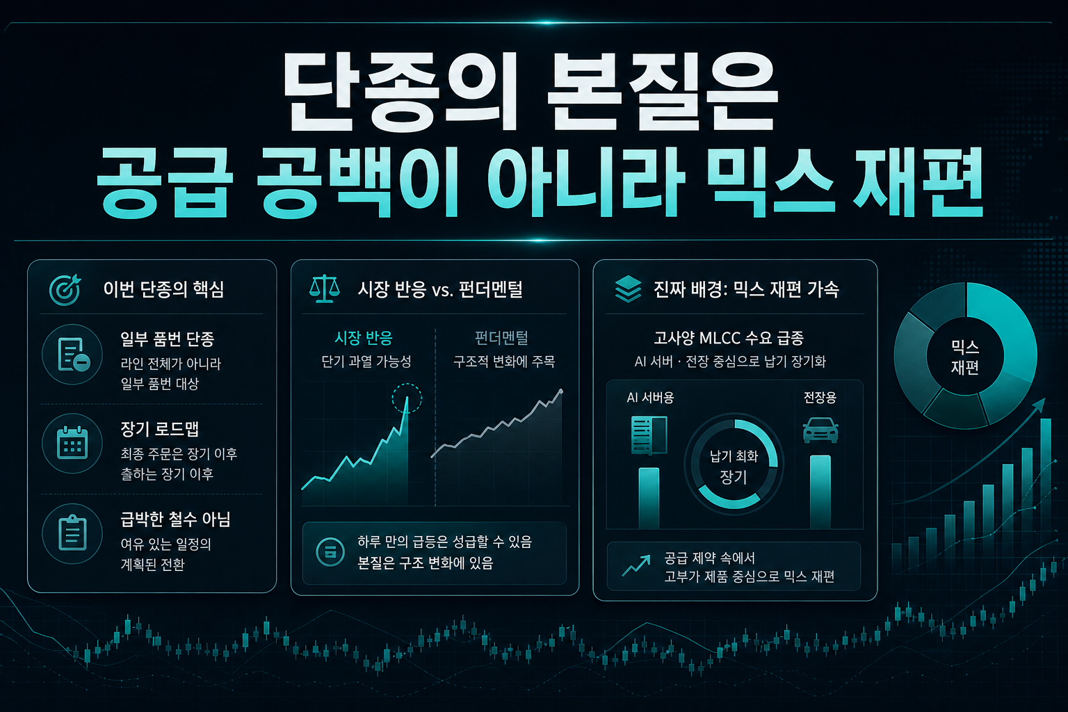 단종의 본질은 공급 공백이 아니라 믹스 재편