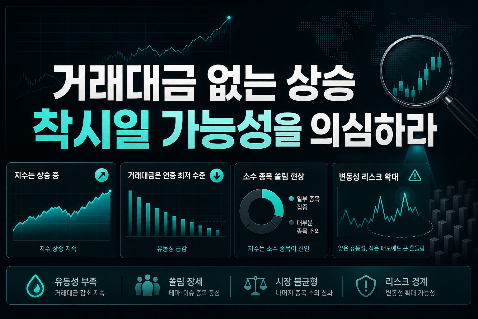 거래대금 없는 상승, 착시일 가능성을 의심하라