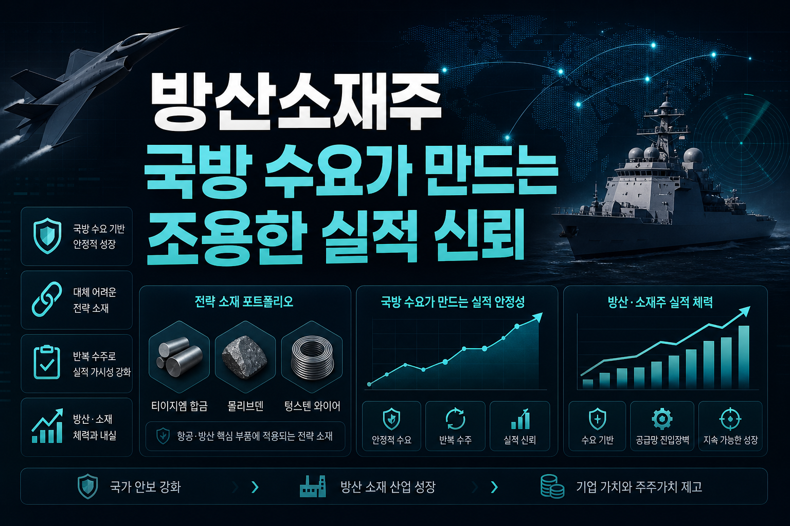 방산소재주, 국방 수요가 만드는 조용한 실적 신뢰