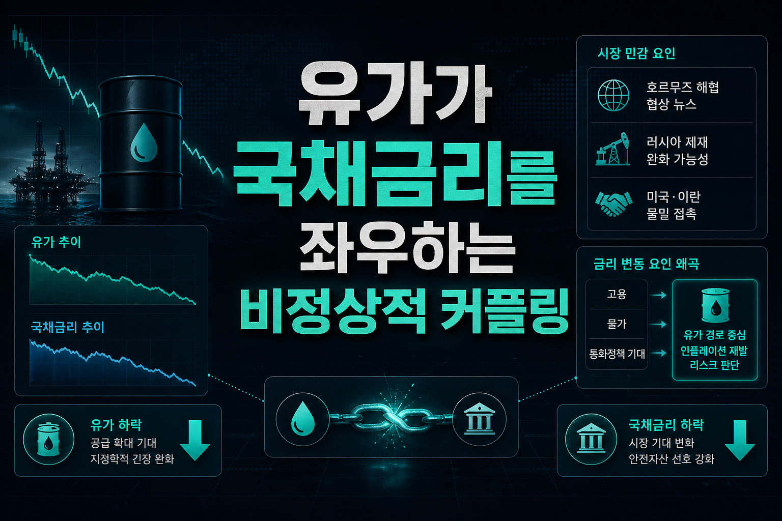 유가가 국채금리를 좌우하는 비정상적 커플링