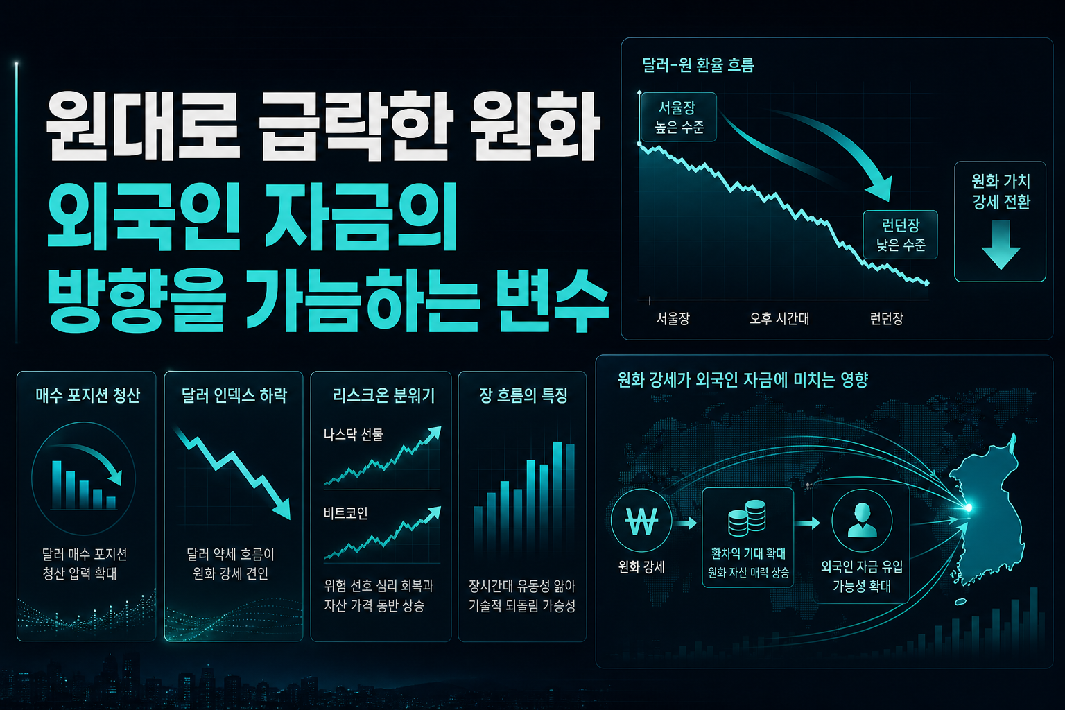 1370원대로 급락한 원화, 외국인 자금의 방향을 가늠하는 변수