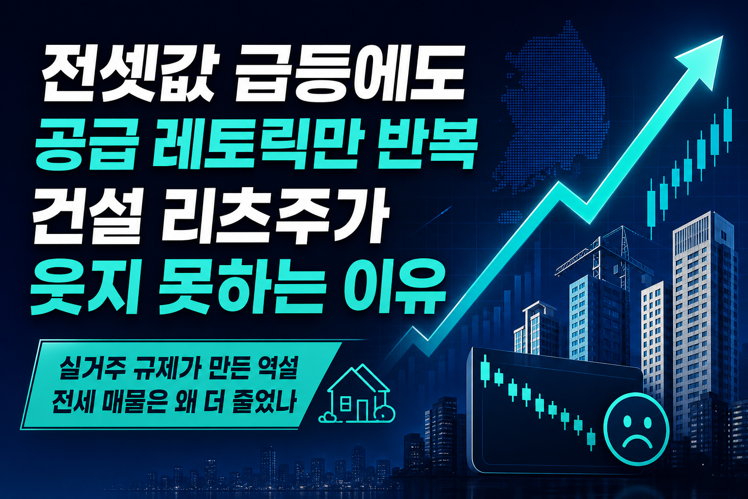전셋값 7% 급등에도 공급 레토릭만 반복…건설·리츠주가 웃지 못하는 이유