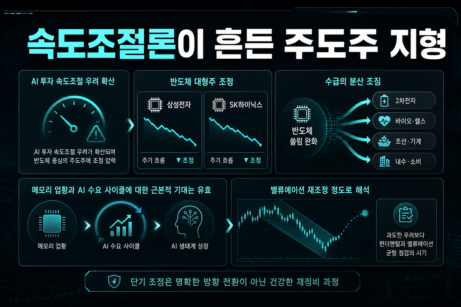 AI 속도조절론이 흔든 주도주 지형