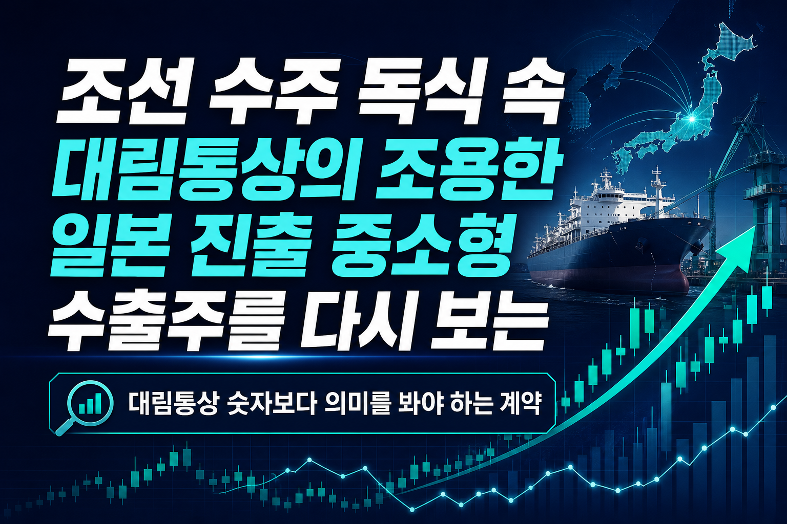 中조선 수주 82% 독식 속 대림통상의 조용한 일본 진출, 중소형 수출주를 다시 보는 이유
