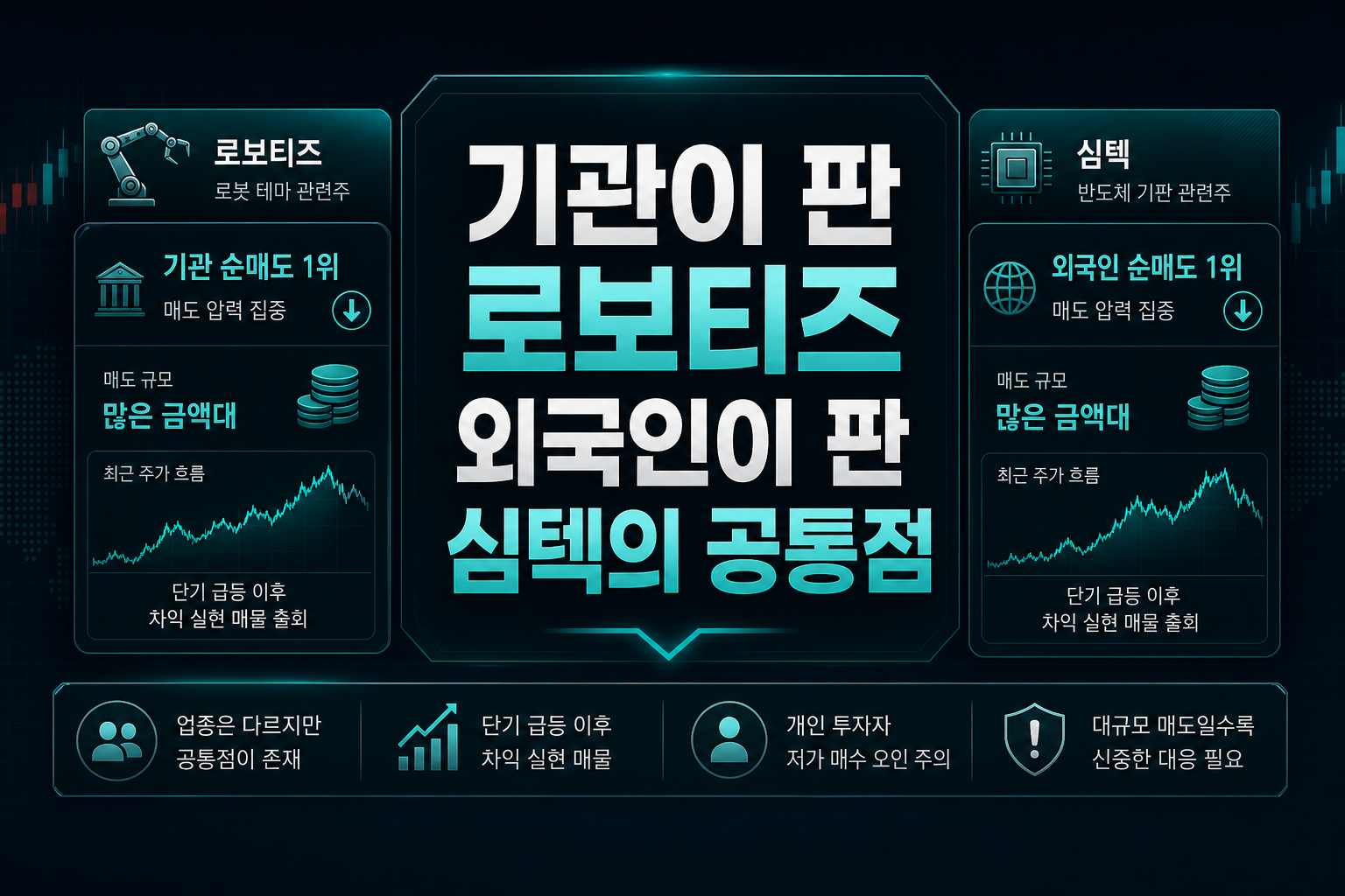 기관이 판 로보티즈, 외국인이 판 심텍의 공통점