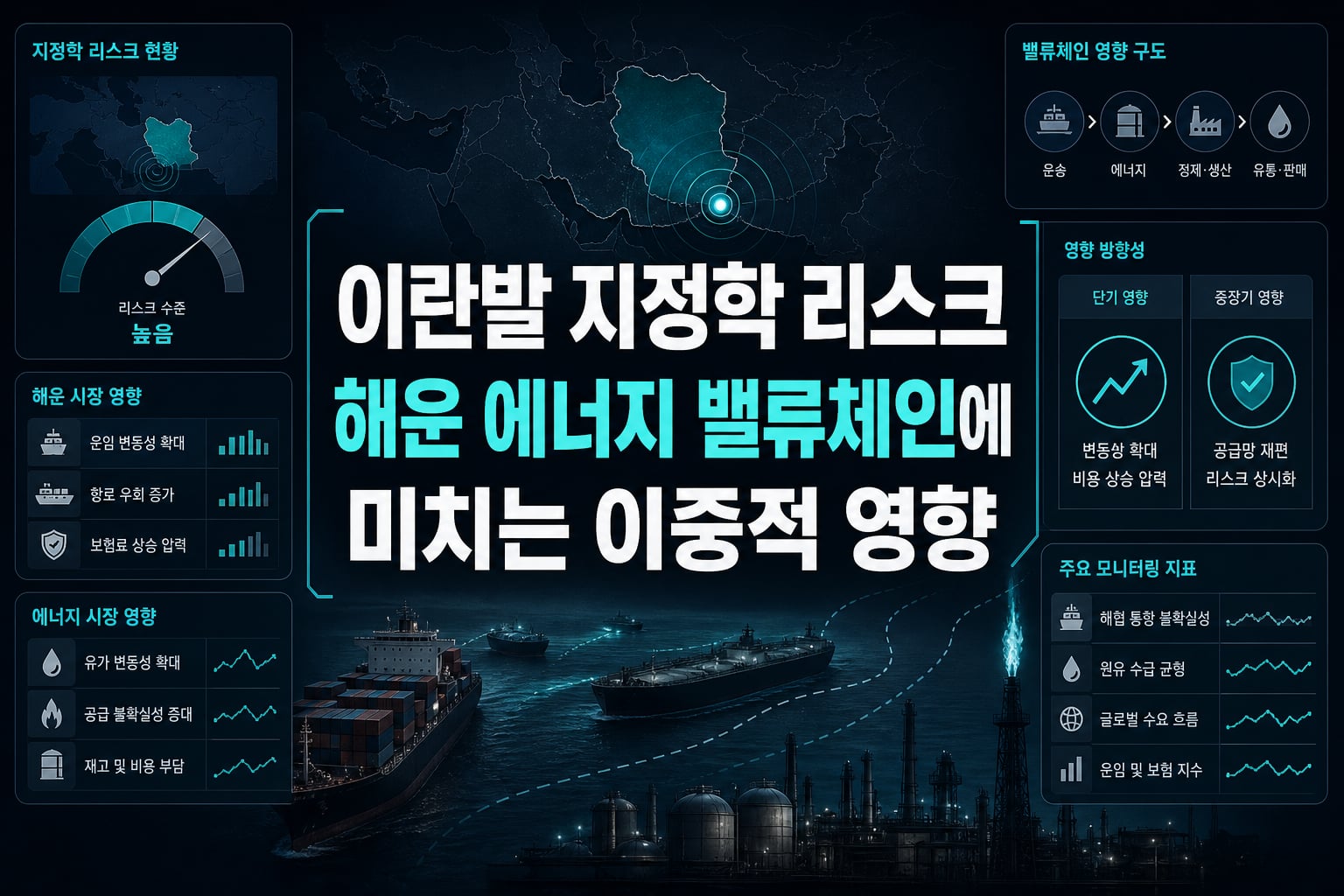 이란발 지정학 리스크, 해운·에너지 밸류체인에 미치는 이중적 영향