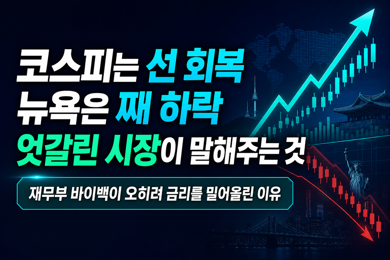 코스피는 7000선 회복, 뉴욕은 3일째 하락…엇갈린 시장이 말해주는 것