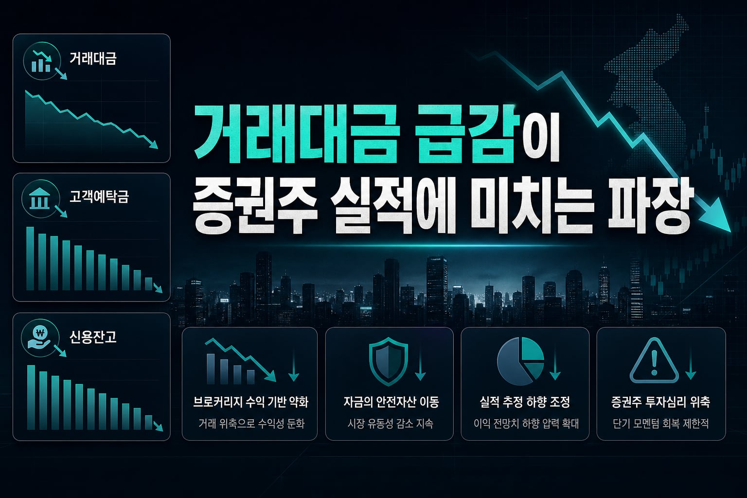 거래대금 급감이 증권주 실적에 미치는 파장