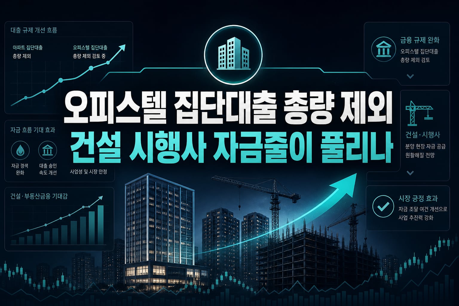 오피스텔 집단대출 총량 제외, 건설·시행사 자금줄이 풀리나