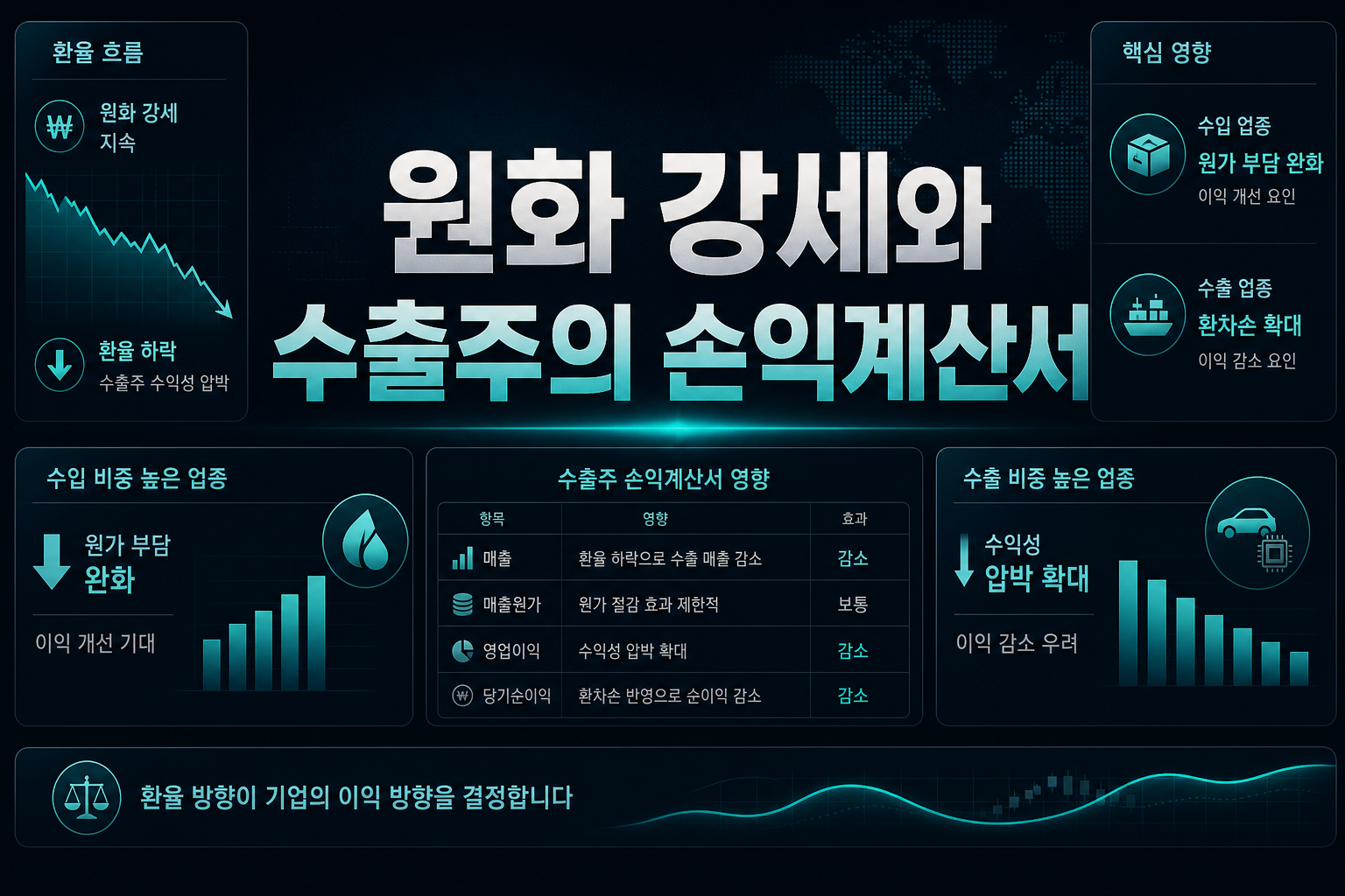 원화 강세와 수출주의 손익계산서