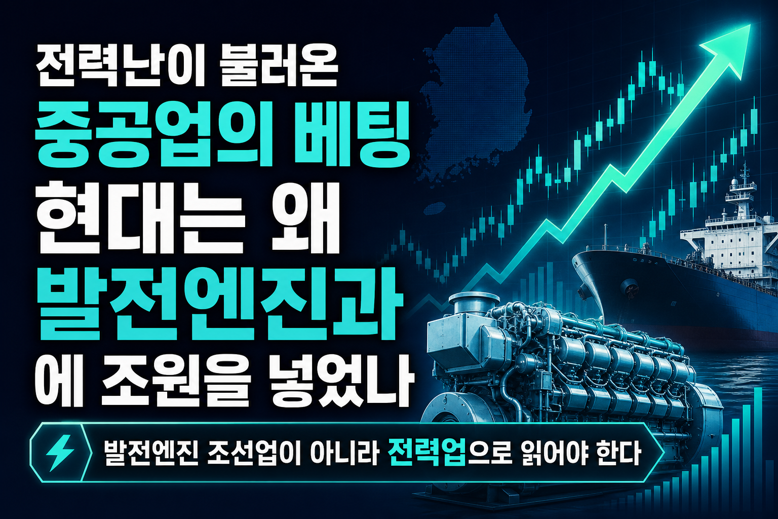 AI 전력난이 불러온 중공업의 베팅, HD현대는 왜 발전엔진과 SMR에 1조원을 넣었나