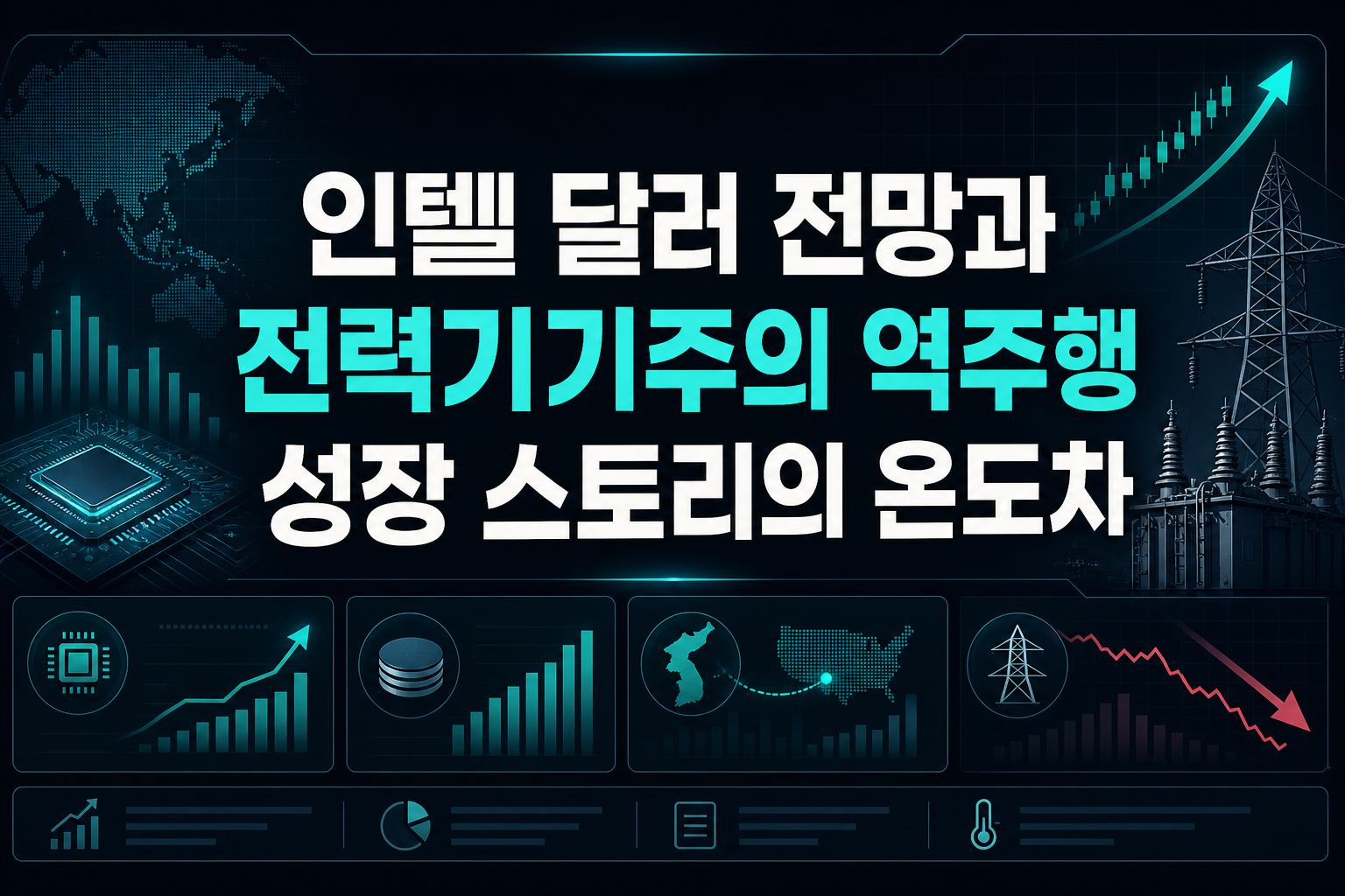 인텔 200달러 전망과 전력기기주의 역주행, 성장 스토리의 온도차