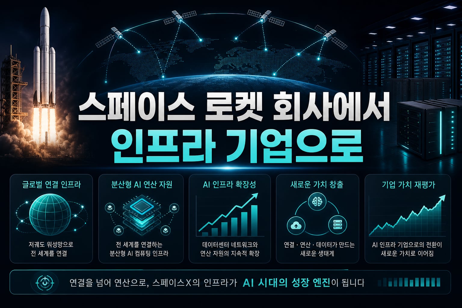 스페이스X, 로켓 회사에서 AI 인프라 기업으로