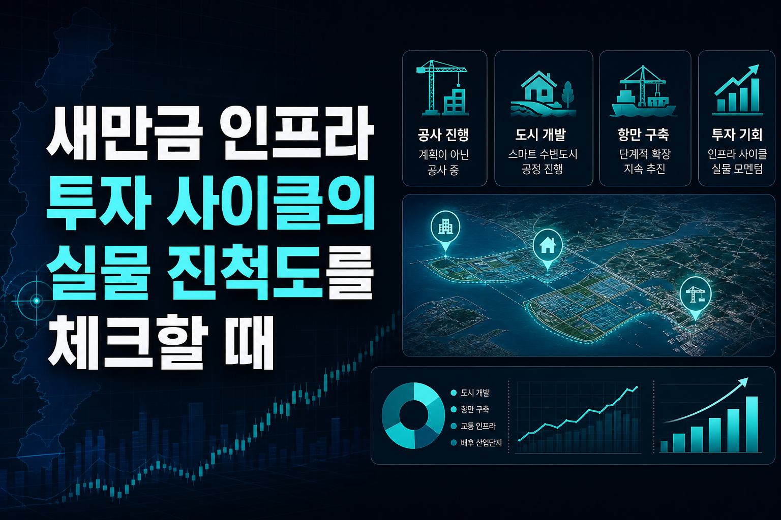 새만금, 인프라 투자 사이클의 실물 진척도를 체크할 때