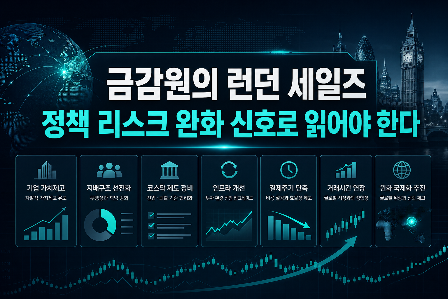 금감원의 런던 세일즈, 정책 리스크 완화 신호로 읽어야 한다