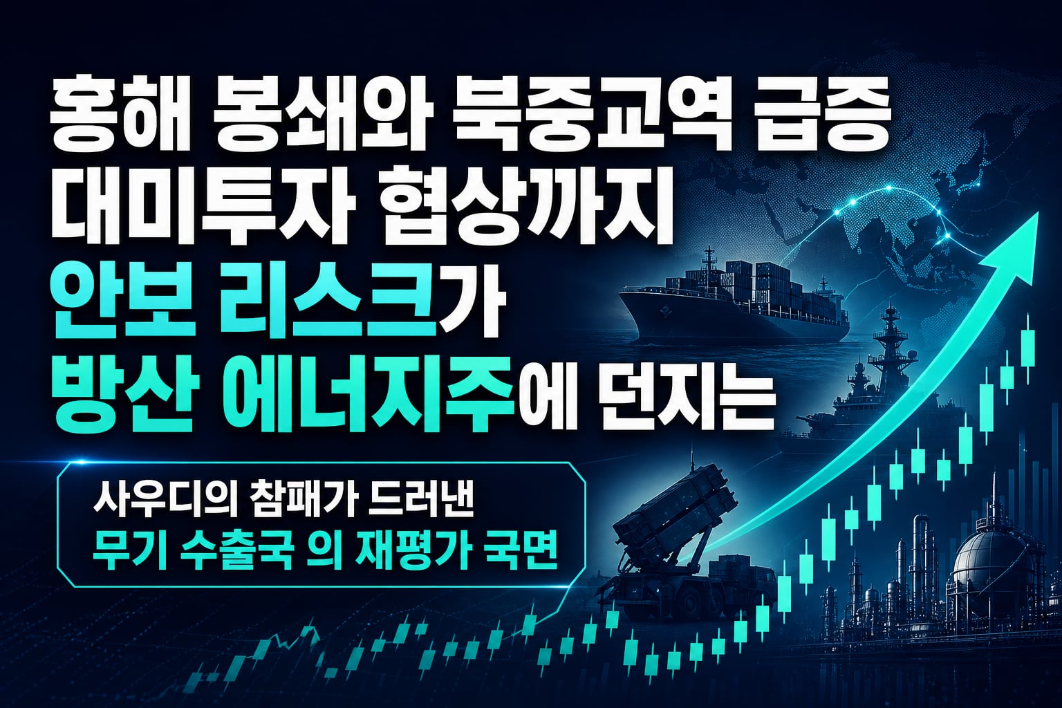 홍해 봉쇄와 북중교역 급증, 대미투자 협상까지 - 안보 리스크가 방산·에너지주에 던지는 질문