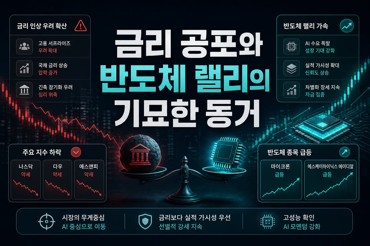 금리 공포와 반도체 랠리의 기묘한 동거