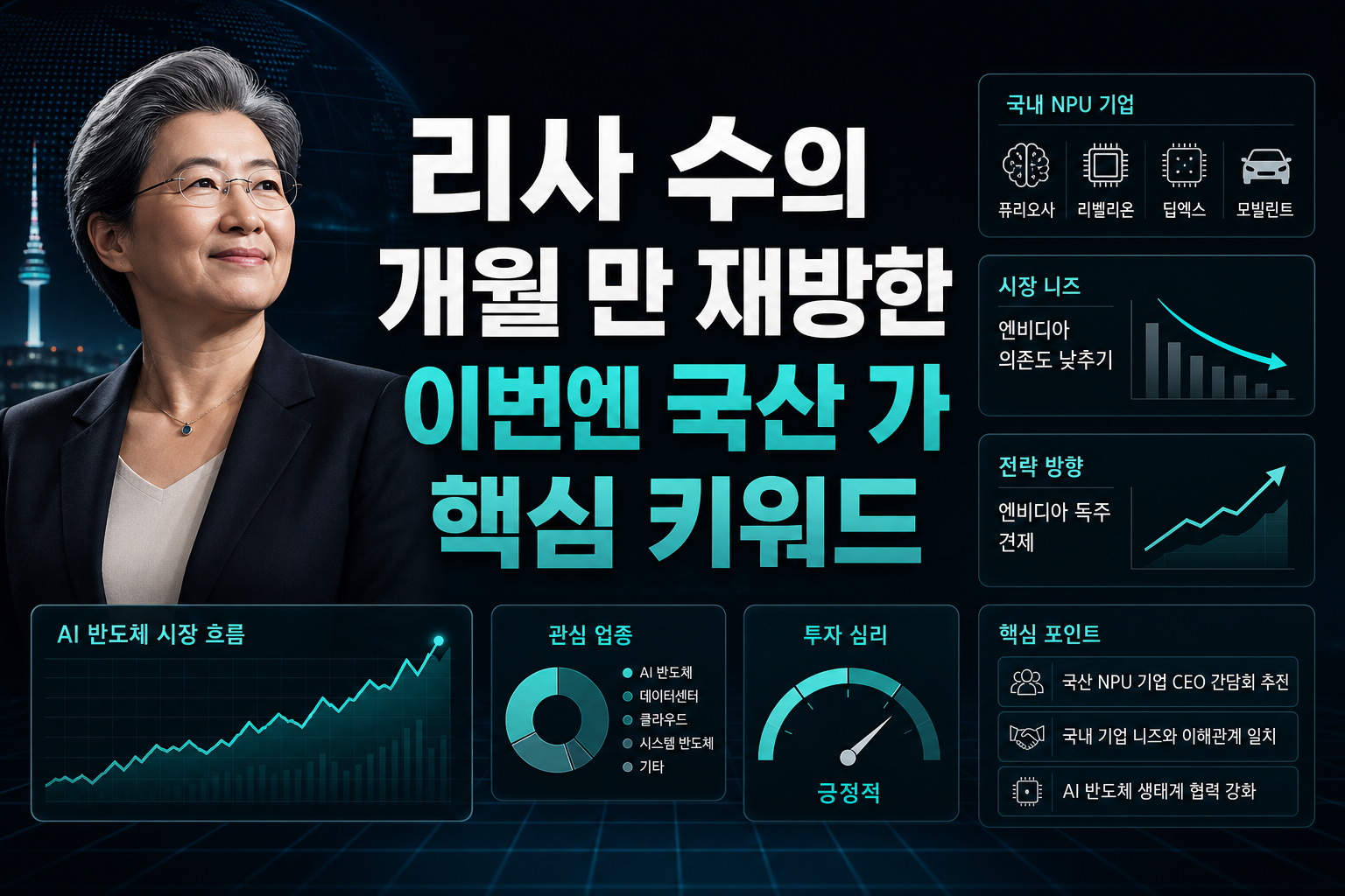 리사 수의 7개월 만 재방한, 이번엔 국산 NPU가 핵심 키워드