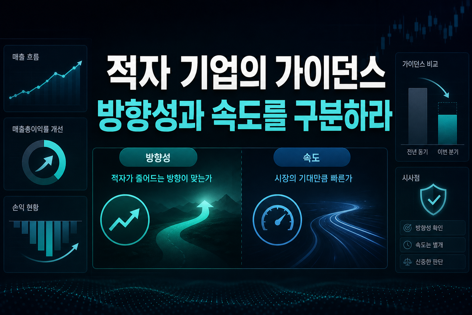 적자 기업의 가이던스, 방향성과 속도를 구분하라