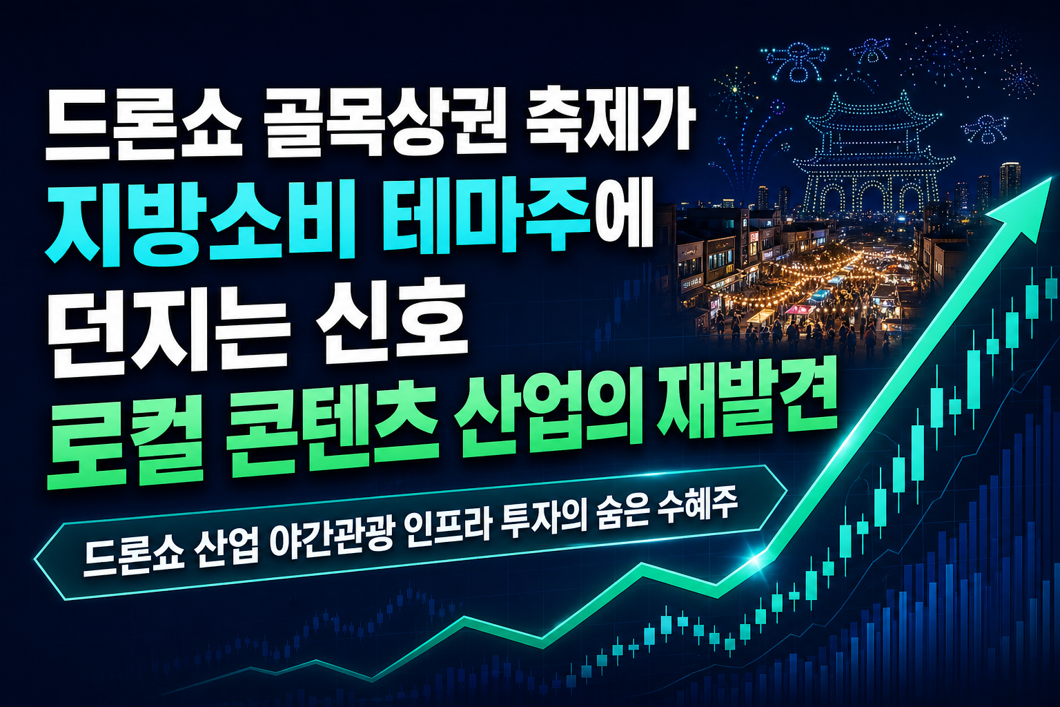 드론쇼·골목상권 축제가 지방소비 테마주에 던지는 신호, 로컬 콘텐츠 산업의 재발견